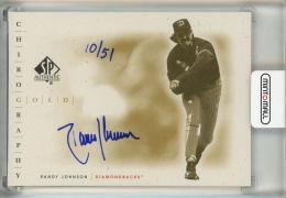 2001 SP Authentic Randy Johnson Chirography Gold #GRJ【10/51】 Arizona Diamondbacks