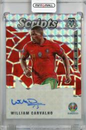 2021 Panini Mosaic UEFA Euro 2020 William Carvalho Euro Scripts Mosaic #36 Auto ※裏面白かけあり Portugal