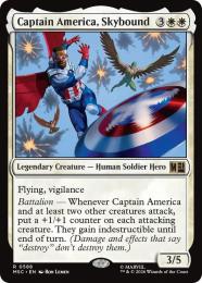 【MSC】【ENG】【Foil】〈588-R-W〉《空を翔ける、キャプテン・アメリカ/Captain America, Skybound》