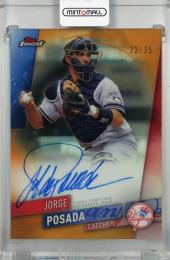 2019 Topps Finest Jorge Posada Finest Autographs Orange Refractors #FA-JP 【22/25】 New York Yankees