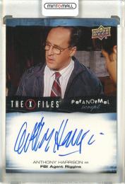 2019 Upper Deck The X-Files Monster of the Week Anthony Harrison as FBI Agent Riggins Paranormal Script Autographs #AAH