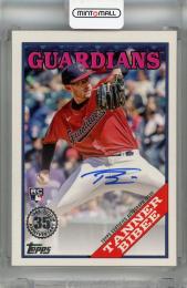2023 Topps Update Series Tanner Bibee 1988 Topps Baseball Autographs #88BAU-TBI RC Cleveland Guardians