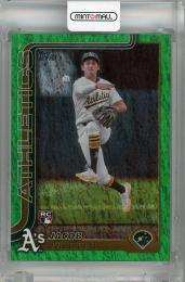 2025 Topps Series 1 Jacob Wilson Green Holo Foil #314 RC ※裏面白かけあり【71/99】 Athletics