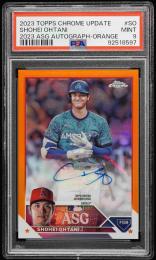 2023 Topps Chrome Update #ASGASO Shohei Ohtani 23 All Star Game Autographs Orange Refractors【12/25】【PSA MINT 9】 Los Angeles Angels