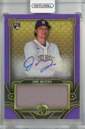 2022 Topps Triple Threads Jake Meyers Single Jumbo Relics Autographs Amethyst #ASJR-JME RC【08/75】 Houston Astros