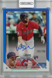 2023 Topps Chrome Will Brennan Rookie Autographs Blue #RA-WBR RC【102/150】 Cleveland Guardians