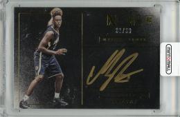 【裏面若干インク付着、微スレあり】2015-16 PANINI Noir Myles Turner Autograph (RC)【31/60】