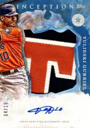 2017 Topps Inception  Yulieski Gurriel Autograph Jumbo Patches Blue RC #IAJYG 04/10