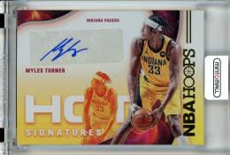 2021-22 Panini Hoops Basketball Myles Turner Hot Signatures #25 Indiana Pacers
