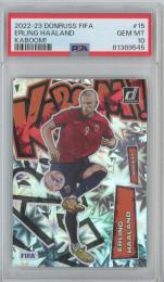 2022-23 DONRUSS SOCCER FIFA CARDS Erling Haaland KABOOM! #15【PSA10】《Gem-MINT》 Manchester City Football Club