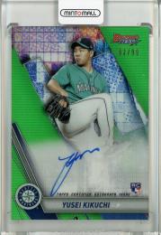 2019 Bowman's Best Yusei Kikuchi Best of '19 Autographs Green Refractors【82/99】 Seattle Mariners