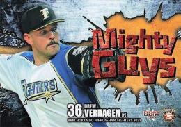 2021 BBM 北海道日本ハムファイターズ #F75 バーヘイゲン Mighty Guys レギュラーカード