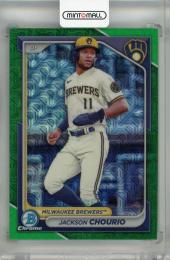 2024 Topps Bowman Chrome Mega Box Jackson Chourio Prospects Green Refractors #BCP140【77/99】