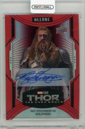 2022 UPPER DECK Marvel Studios Allure Ray Stevenson as Volstagg Red Rainbow Autographs #137 marvel