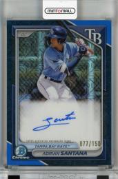 2024 Topps Bowman Chrome Mega Box Adrian Santana Autographs Blue Refractors #BMAAS【077/150】