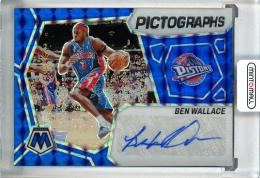 2023-24 Panini Mosaic Basketball Ben Wallace Pictographs Mosaic Blue #26【27/49】 Detroit Pistons