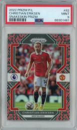 2022-23 Panini Prizm English Premier League Christian Eriksen Snakeskin #82【PSA9】 Manchester United