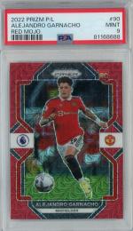 2022-23 Panini Prizm English Premier League Alejandro Garnacho Red Mojo #90【44/99】【PSA9】 Manchester United