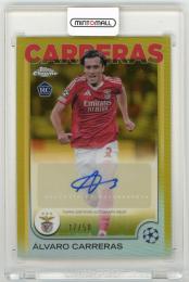 2024-25 Topps Chrome UEFA Club Competitions Alvaro Carreras Autographs Gold Refractor Parallel【17/50】 SL Benfica