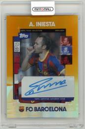 2023-24 Topps Focus FC Barcelona Andres Iniesta Snapshots Autographs Orange Rainbow Parallel【5/25】