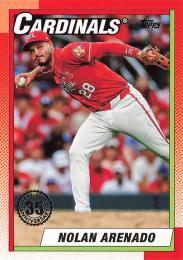 2025 Topps SERIES.1 MLB #T90-52 Nolan Arenado【'90 Topps Baseball 35th Anniversary】インサートカード
