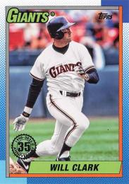 2025 Topps SERIES.1 MLB #T90-97 Will Clark【'90 Topps Baseball 35th Anniversary】インサートカード