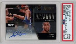 2021 Panini Select UFC  Ciryl Gane Octagon Action Signatures Auto RC #OACGN (PSA 9 MINT) 120/149