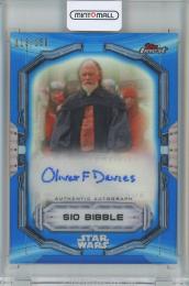 2022 Topps Finest Star Wars Oliver Ford Davies Oliver Ford Davies/Blue/#FA-OFD【113/150】