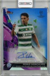 2021-22 Topps Finest UEFA Champions League Pedro Goncalves Base Autographs Blue #BA-PG RC【040/150】 Sporting Clube De Portugal