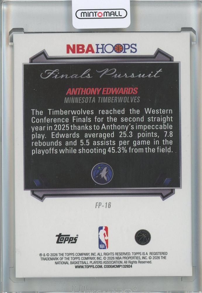 ミントモール / MINT 池袋店 / 2025-26 Topps Hoops Anthony Edwards