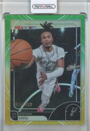 2025-26 Topps Hoops Stephon Castle Rainbow Gold and Green #47【31/199】 San Antonio Spurs