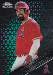 2020 Topps Chrome Black Los Angeles Angels Anthony Rendon Base Green Refractors (パラレル版) 38/99
