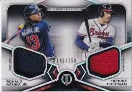 2021 Topps Tribute Atlanta Braves Ronald Acuna Jr./Freddie Freeman Dual Player Relics 145/150