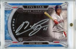 2018 Topps Five Star  Boston Red Sox Rafael Devers Silver Signatures Blue (パラレル版) 02/20