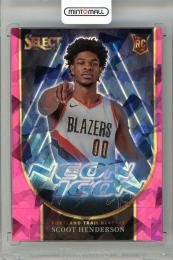 2023-24 PANINI Select  Scoot Henderson Neon Icon Pink Cracked Ice Prizms #7 【12/99】 Portland Trail Blazers