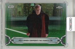 2019 TOPPS Chrome Star Wars Legacy Mace Windu Confronts the Chancellor Green Refractors #65【40/50】