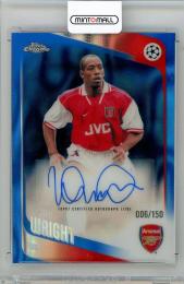 2025-26 TOPPS Chrome UEFA Club Competitions Ian Wright Legends Autographs Blue Lava Refractors #CLAIW【006/150】 Arsenal FC