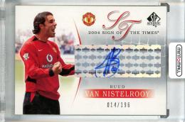 2004  Upper Deck SP Authentic Manchester United Ruud Van Nistelrooy Sign Of The Times #ARVN Auto【14/196】《※白かけあり》 Manchester United