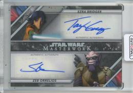2022 topps STARWARS MASTERWORK Steve Blum as Zeb Orrelios&Taylor Gray as Ezra Bridger Dual Autographs/#MWD-GB【5/5】