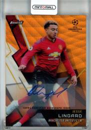 2018-19 Finest UEFA Champions League Autographs Jesse Lingard Orange Wave Refractors #55《※傷あり》 Manchester United