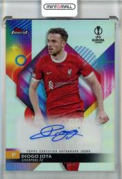 2023-24 Topps Finest UEFA Club Competitions Diogo Jota Autographs #ADJ Liverpool FC