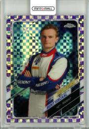 2021 TOPPS CHROME Formula 1  Bent Viscaal Purple Checker Flag #76 033/199