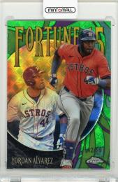 2025 Topps Chrome Logofractor  Yordan Alvarez Fortune 15 Green Refractor【42/99】 Houston Astros