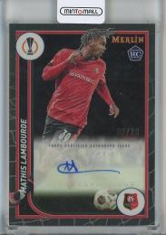 2023-24 Merlin UEFA Club Competitions Mathis Lambourde Autographs Black Refractors #AHML 【7/10】《※傷アリ》 Stade Rennais FC