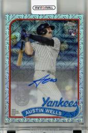 2024 Topps Series 2 Austin Wells 89 Topps Silver Pack Chrome Autographs RC #2T89C83