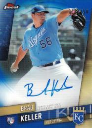 2019 Topps Finest Kansas City Royals Brad Keller Finest Autographs Blueパラレル版 059/150