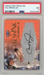 2000 Ultra Cal Ripken, Jr. Fresh Ink【258/350】【PSA7】《Near MINT》Baltimore Orioles
