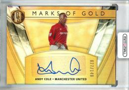 2019-20 Panini FIFA Gold Standard Andy Cole Marks of Gold Autographs #34【27/149】 Manchester United