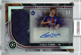 2022-23 Topps Museum Collection UEFA Champions League Pablo Torre Momentus Material Jumbo Autographs #MMJAPT【131/199】 FC Barcelona