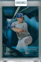 2026 Topps Chrome Black Wyatt Langford #108 Base Blue Refractor Parallel【069/150】 Rangers
